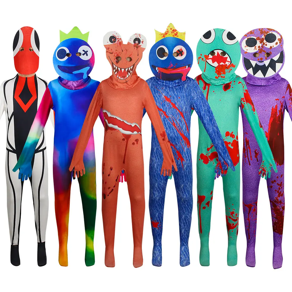 Halloween Rainbow Monster Jumpsuit Costume for Kids