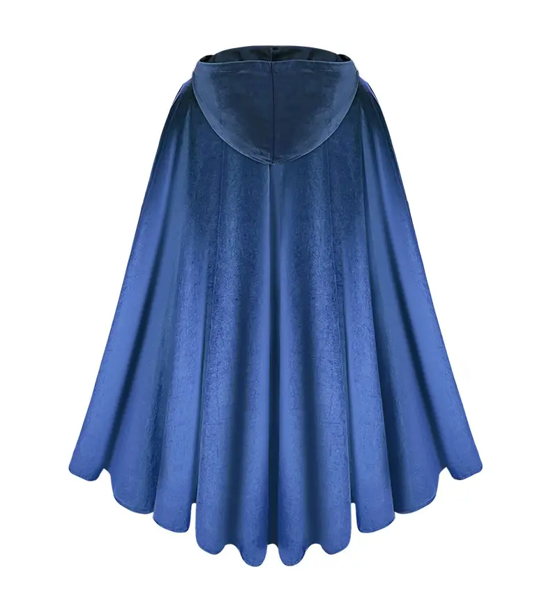 Black Suede Hooded Cape for Role-Playing Cosplay — feature 9