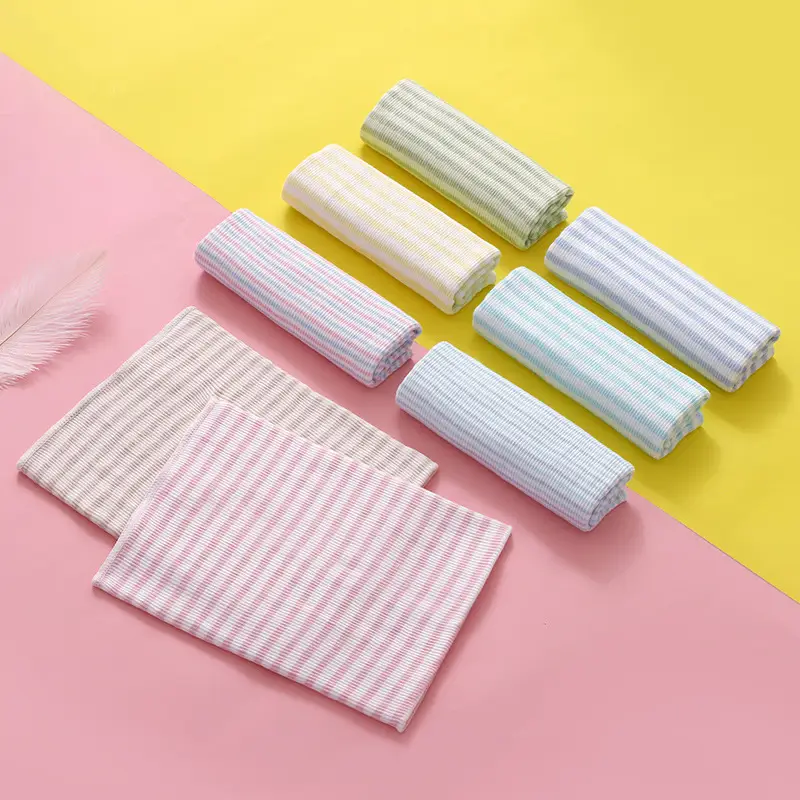 Cotton Striped Baby Belly Protector White Pink - Image 30