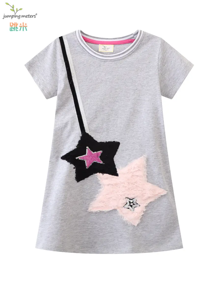 Girls Star Patchwork Knitted Summer Dress - Image 6