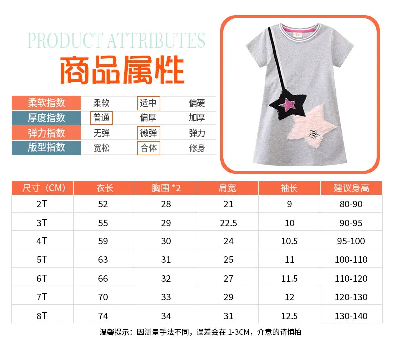 Girls Star Patchwork Knitted Summer Dress — feature 3