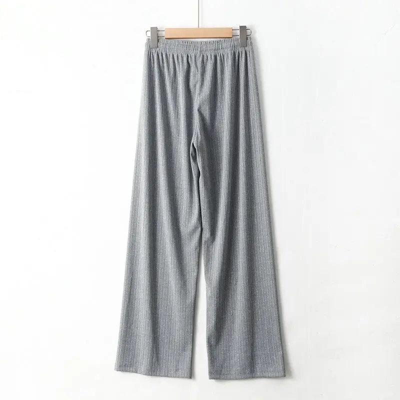 Women's Green Ice Silk Wide Leg Pants Summer — feature 15