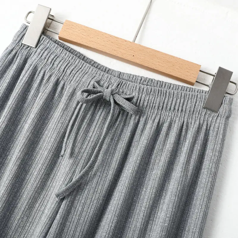 Women's Green Ice Silk Wide Leg Pants Summer — feature 16