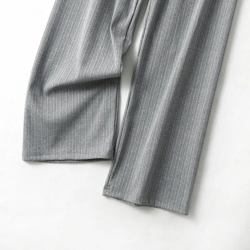 Women's Green Ice Silk Wide Leg Pants Summer — feature 19