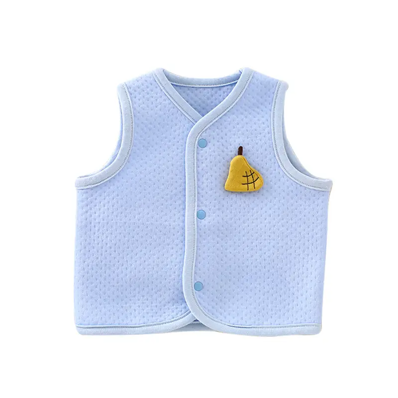 Cotton Air Layer Baby Vest Beige Spring Autumn Warm - Image 12