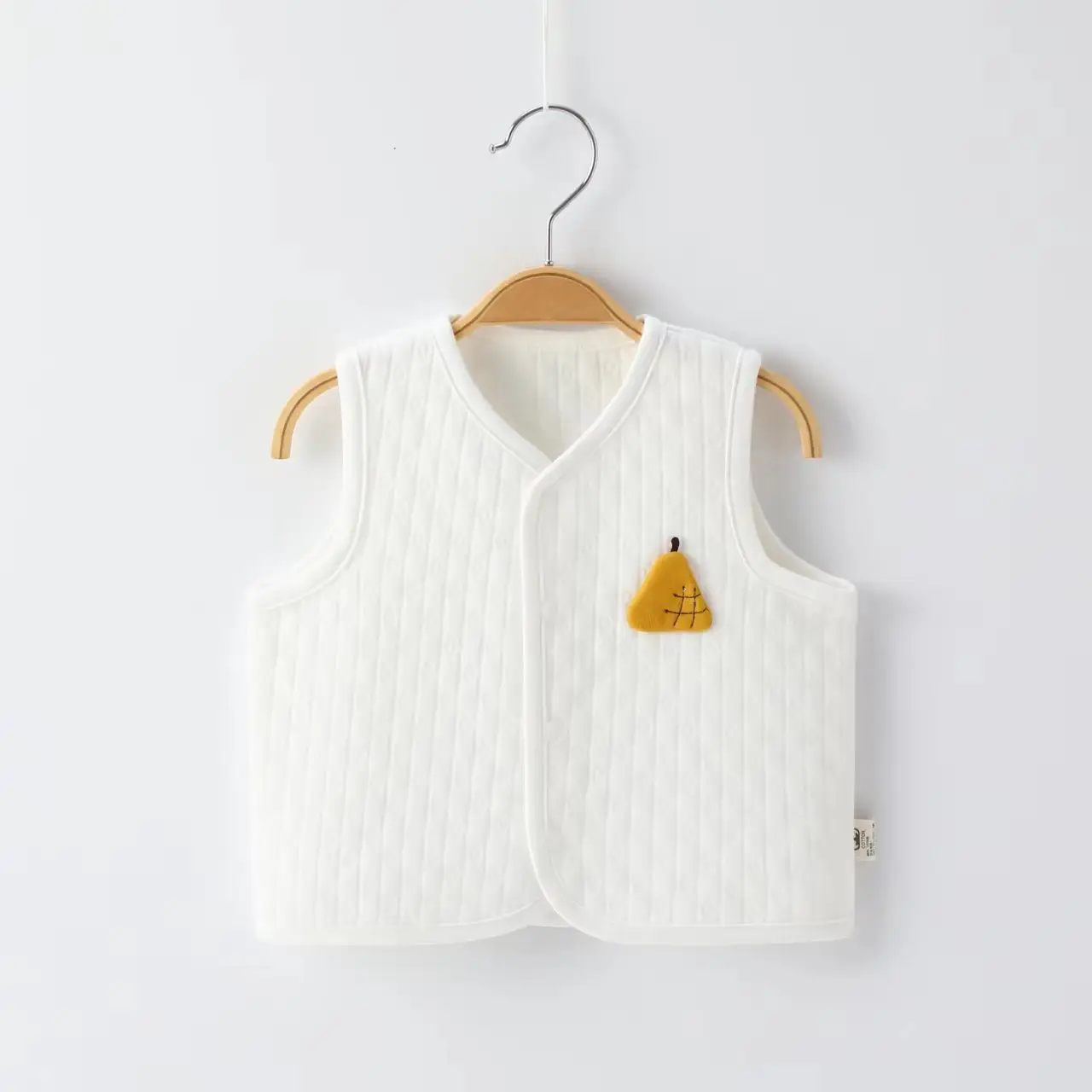 Cotton Air Layer Baby Vest Beige Spring Autumn Warm - Image 6