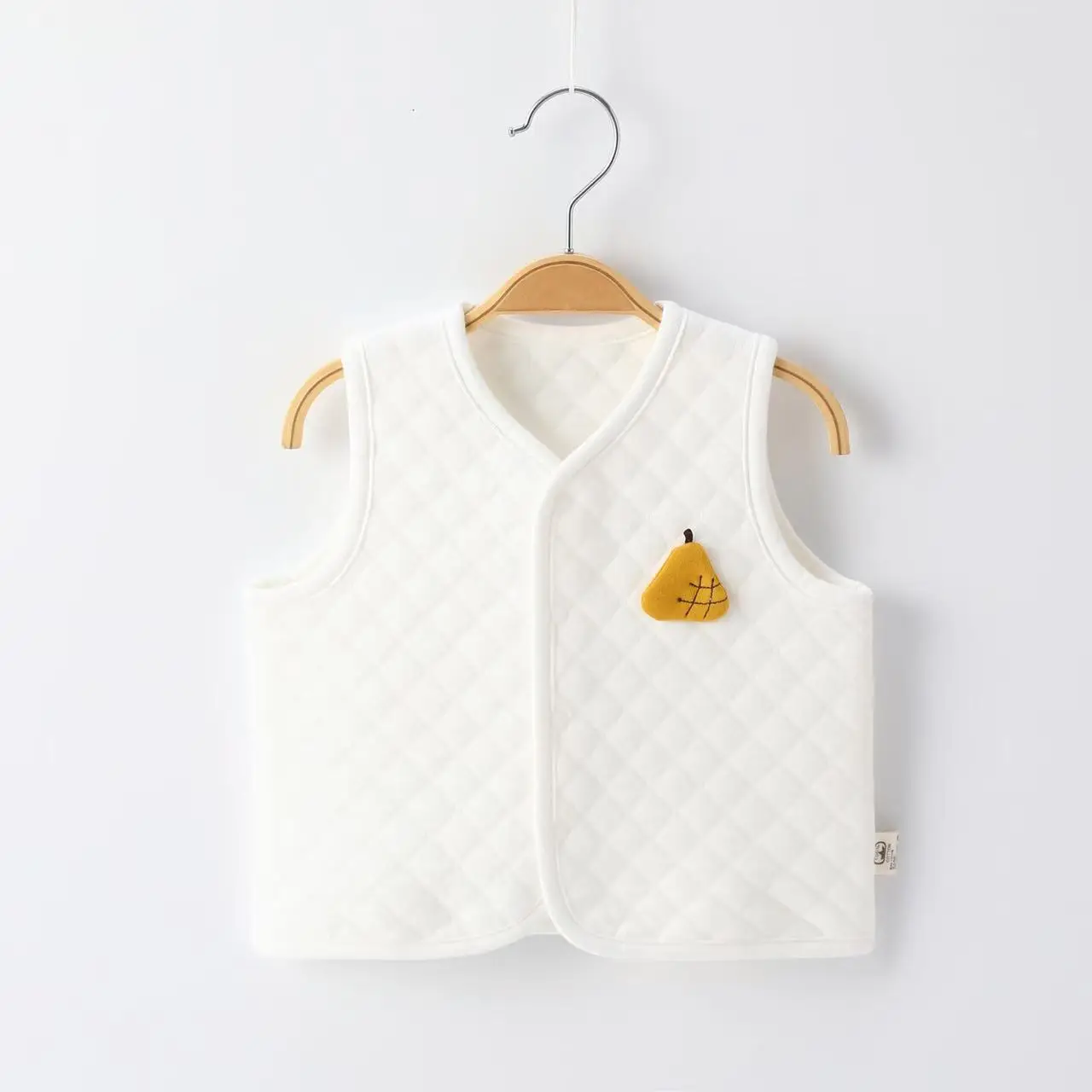 Cotton Air Layer Baby Vest Beige Spring Autumn Warm - Image 7