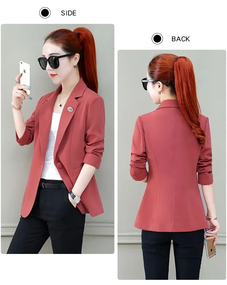 Women Thin Slim Blazer Suit Jacket Spring 2026 — feature 11