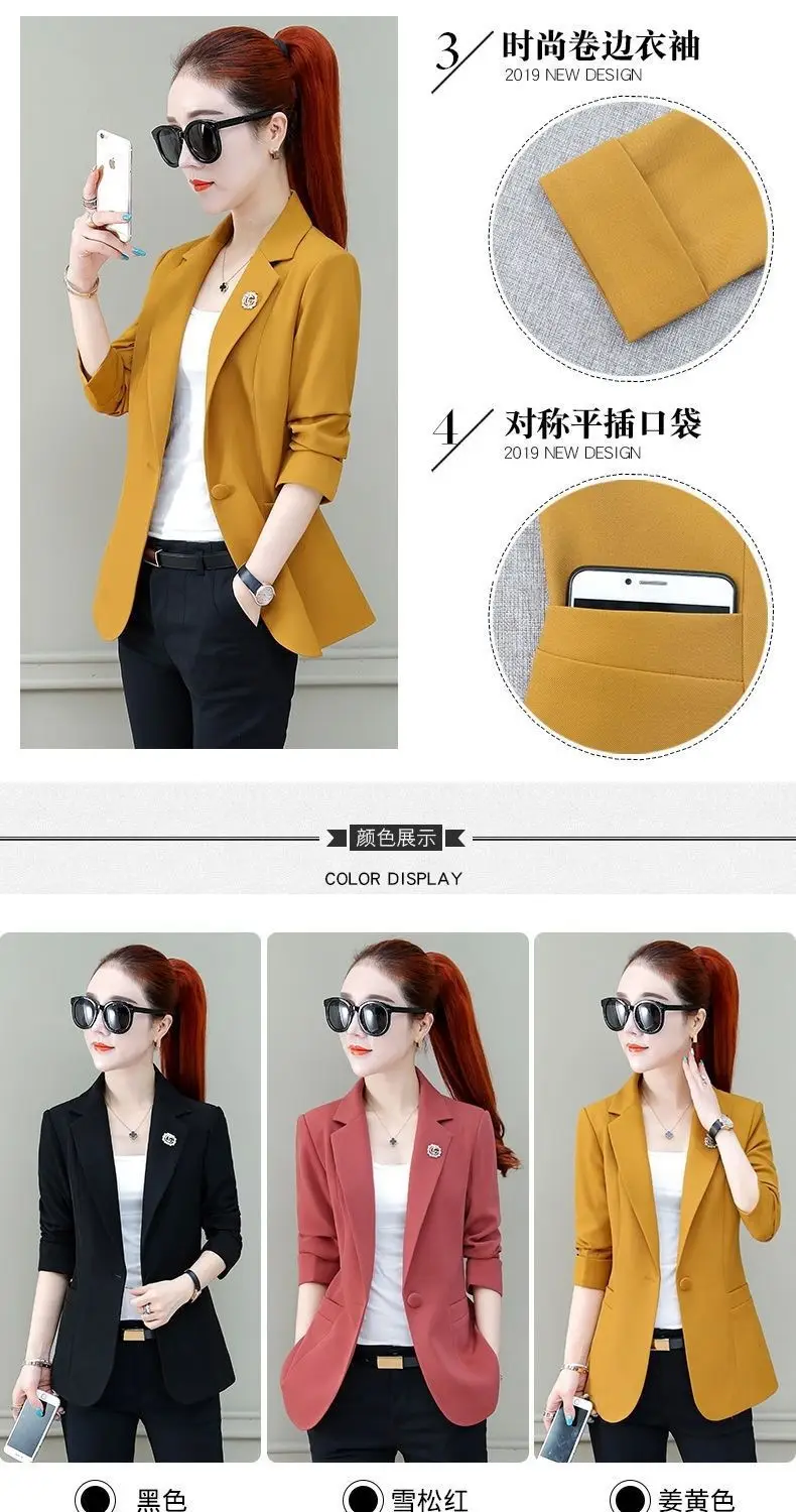 Women Thin Slim Blazer Suit Jacket Spring 2026 — feature 6