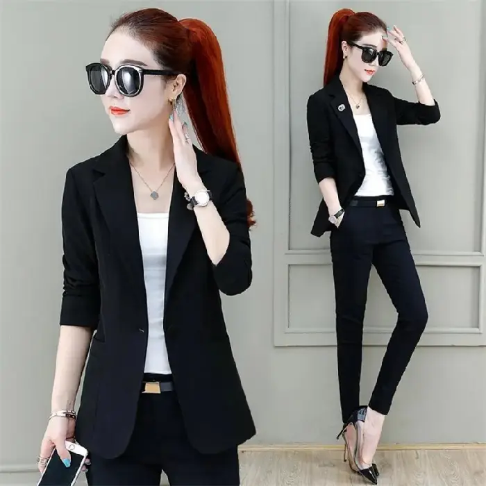 Women Thin Slim Blazer Suit Jacket Spring 2026 - Image 2