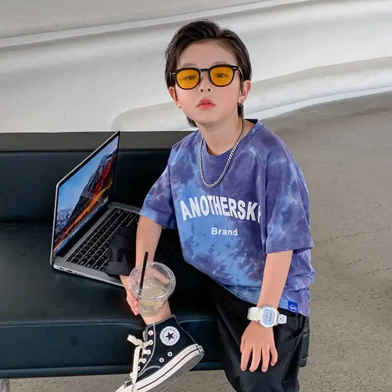 Trendy Tie-Dye Boys T-Shirt Summer Dress 2025 - Image 2