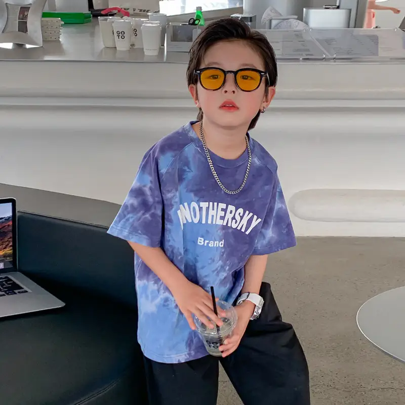 Trendy Tie-Dye Boys T-Shirt Summer Dress 2025 - Image 3