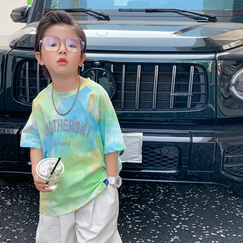 Trendy Tie-Dye Boys T-Shirt Summer Dress 2025 - Image 4