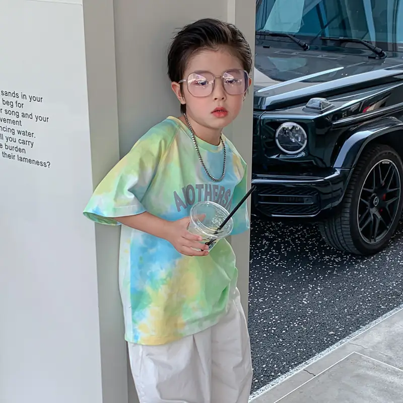 Trendy Tie-Dye Boys T-Shirt Summer Dress 2025 - Image 5