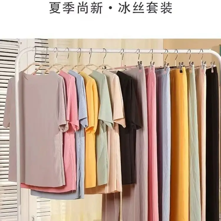 Ice Queen Three-Piece Set for Women 2026 Spring and Summer New Loose-Fitting Casual Ice Silk Soft Suit Home Wear — feature 1