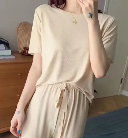 Ice Queen Three-Piece Set for Women 2026 Spring and Summer New Loose-Fitting Casual Ice Silk Soft Suit Home Wear — feature 11