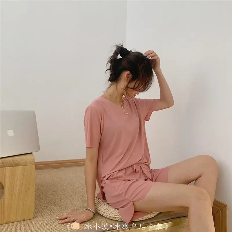 Ice Queen Three-Piece Set for Women 2026 Spring and Summer New Loose-Fitting Casual Ice Silk Soft Suit Home Wear — feature 12