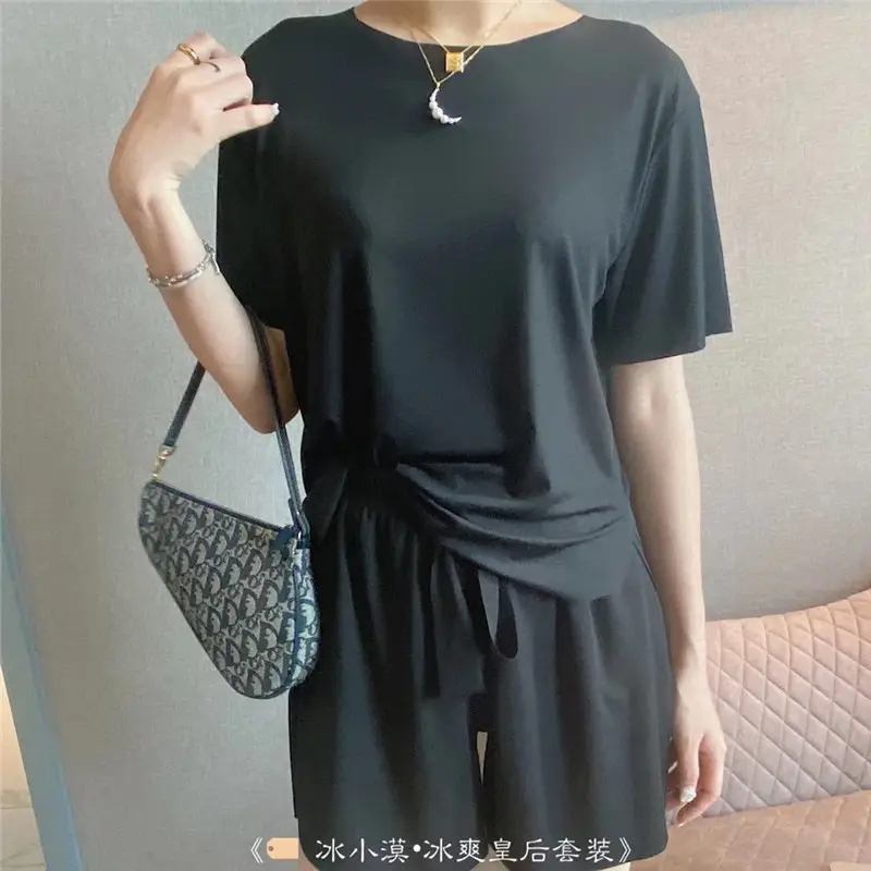 Ice Queen Three-Piece Set for Women 2026 Spring and Summer New Loose-Fitting Casual Ice Silk Soft Suit Home Wear — feature 13
