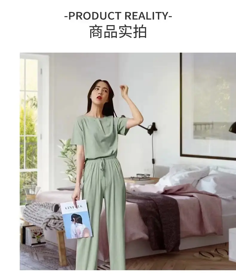Ice Queen Three-Piece Set for Women 2026 Spring and Summer New Loose-Fitting Casual Ice Silk Soft Suit Home Wear — feature 4