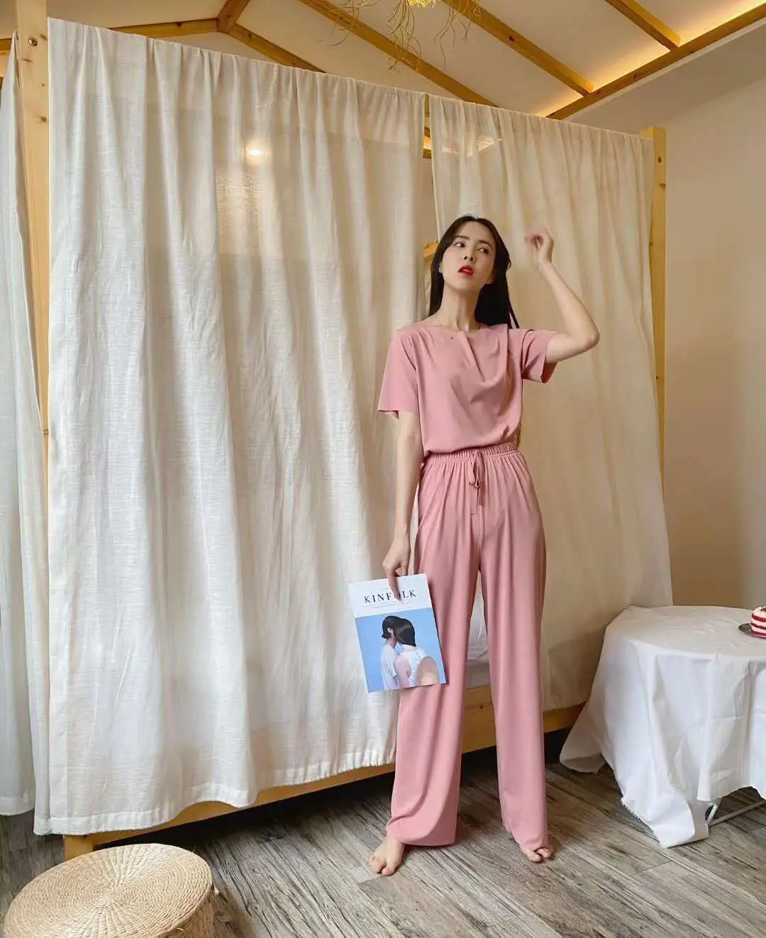 Ice Queen Three-Piece Set for Women 2026 Spring and Summer New Loose-Fitting Casual Ice Silk Soft Suit Home Wear — feature 7