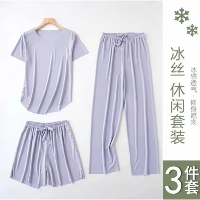 Purple three-piece set