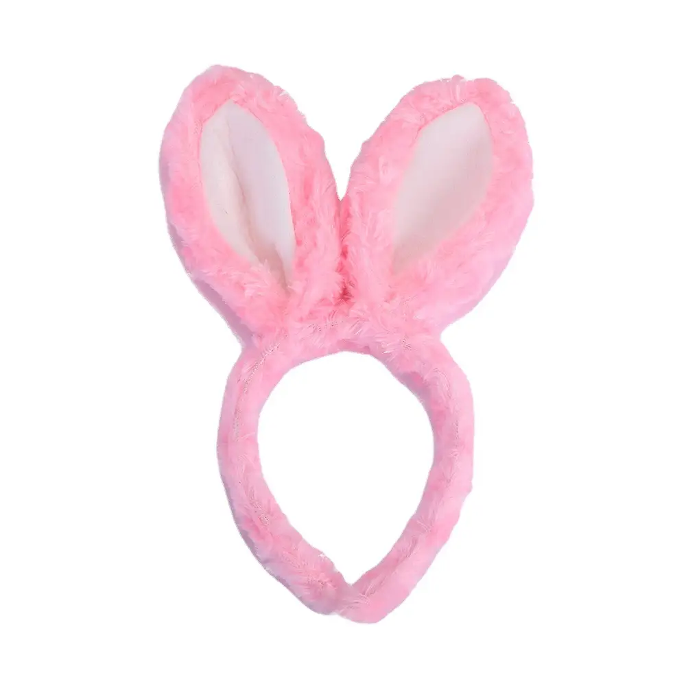 Pink Fuzzy Bunny Ear Headband for Girls - Image 5