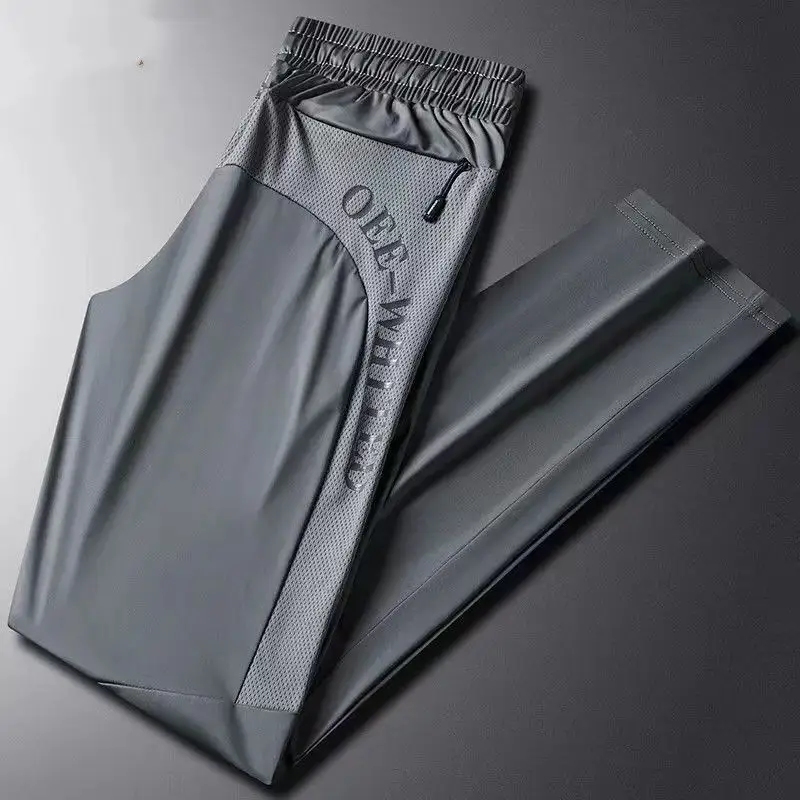 Men's Ice Silk Pants Large Summer Breathable Thin - Image 3