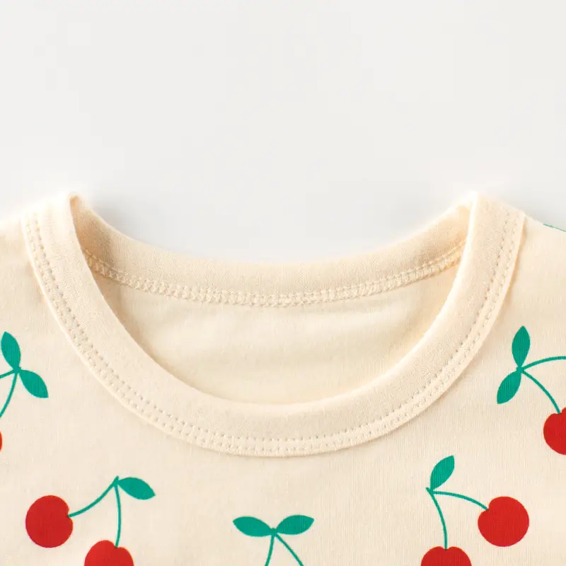 Women Printed T-Shirt Cream Short Sleeve Summer - Image 3