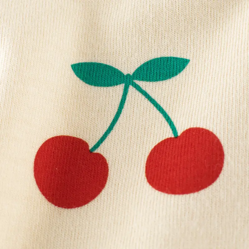 Women Printed T-Shirt Cream Short Sleeve Summer - Image 4
