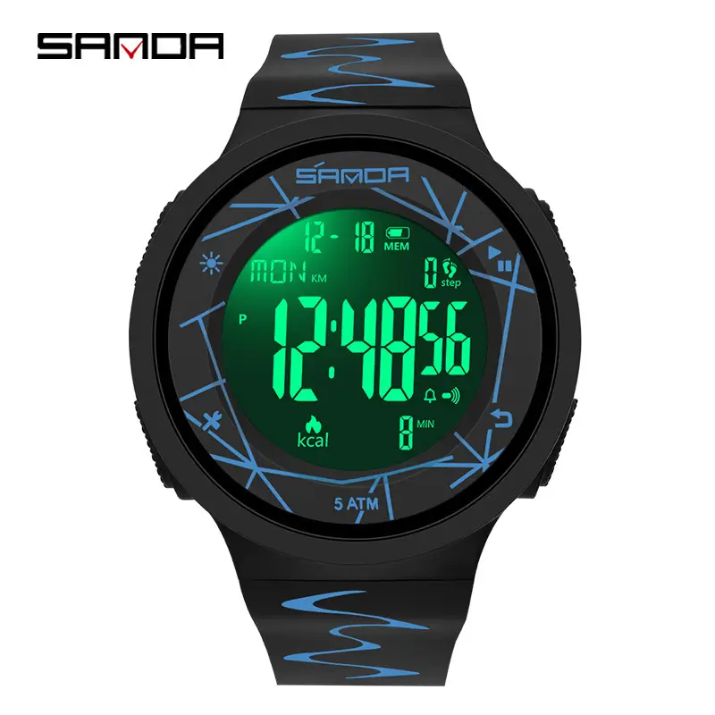 Sanda Step Calorie Multifunctional Outdoor Sports Watch for Men - Image 2