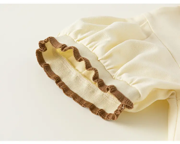 Yubao Kids Polo Skirt Set Cream Brown Summer — feature 24
