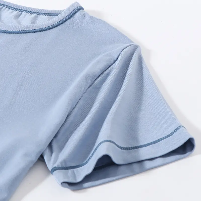 Children's Short Sleeve T-Shirt Grey Net Summer Wear