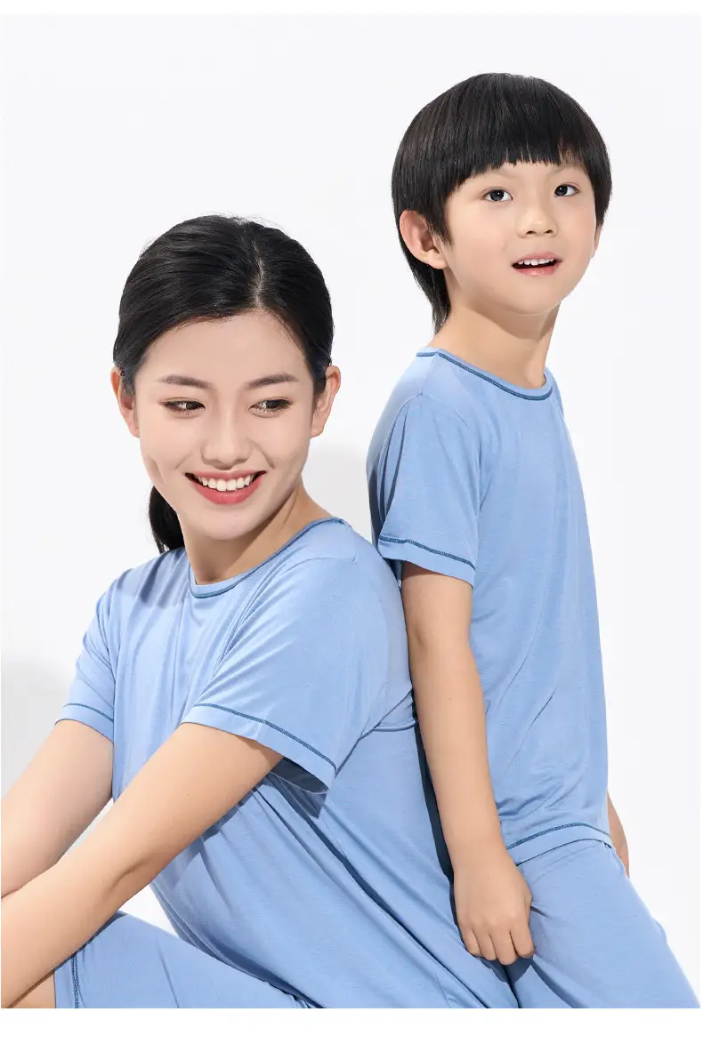 Children's Short Sleeve T-Shirt Grey Net Summer Wear — feature 19