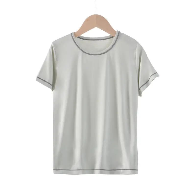 Children's Short Sleeve T-Shirt Grey Net Summer Wear