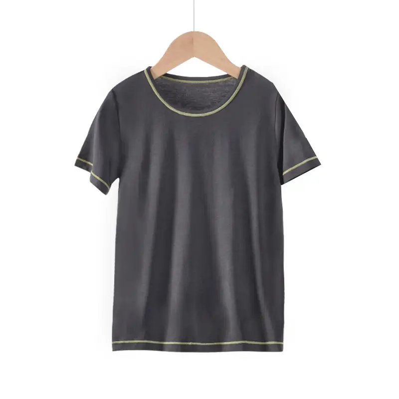 Children's Short Sleeve T-Shirt Grey Net Summer Wear