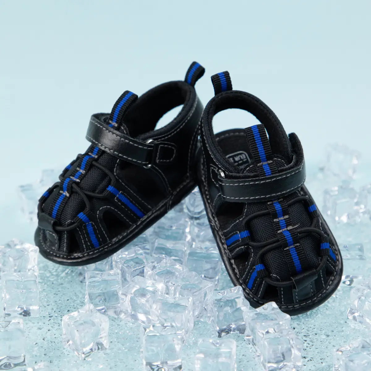 New Summer Breathable Sandals for Toddlers Blue Yellow