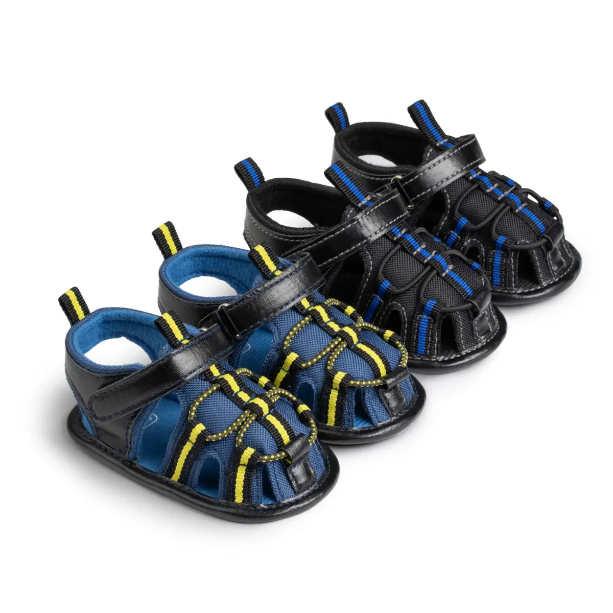 New Summer Breathable Sandals for Toddlers Blue Yellow