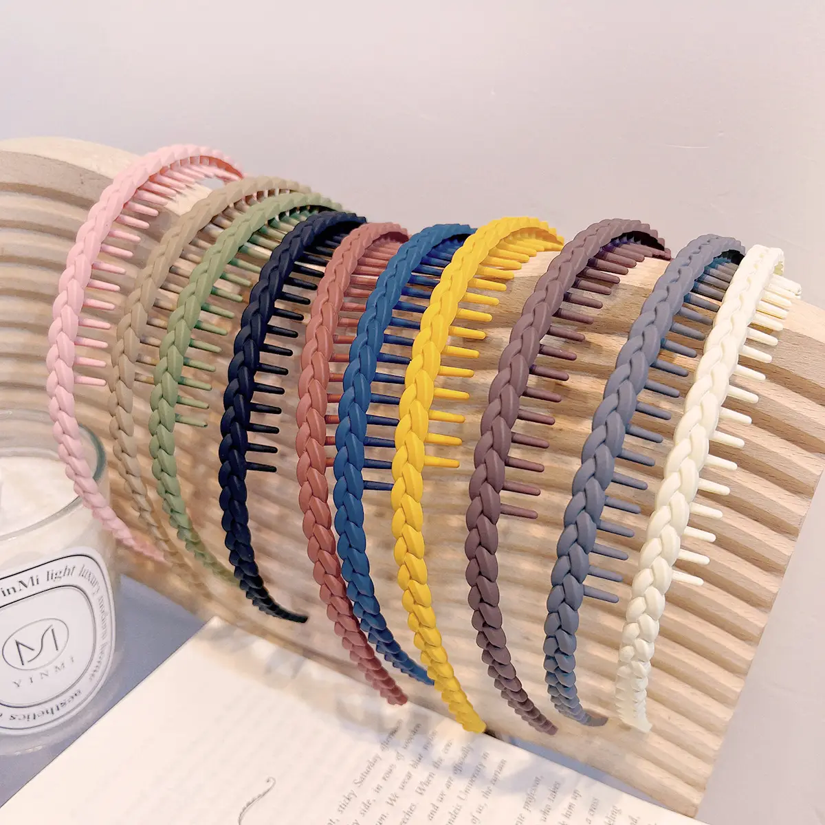 Color Frosted Toothed Hairbands for Women — feature 2