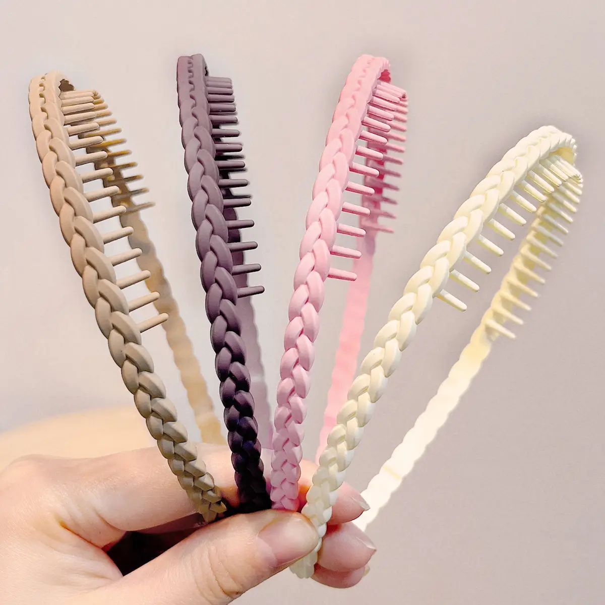 Color Frosted Toothed Hairbands for Women — feature 5