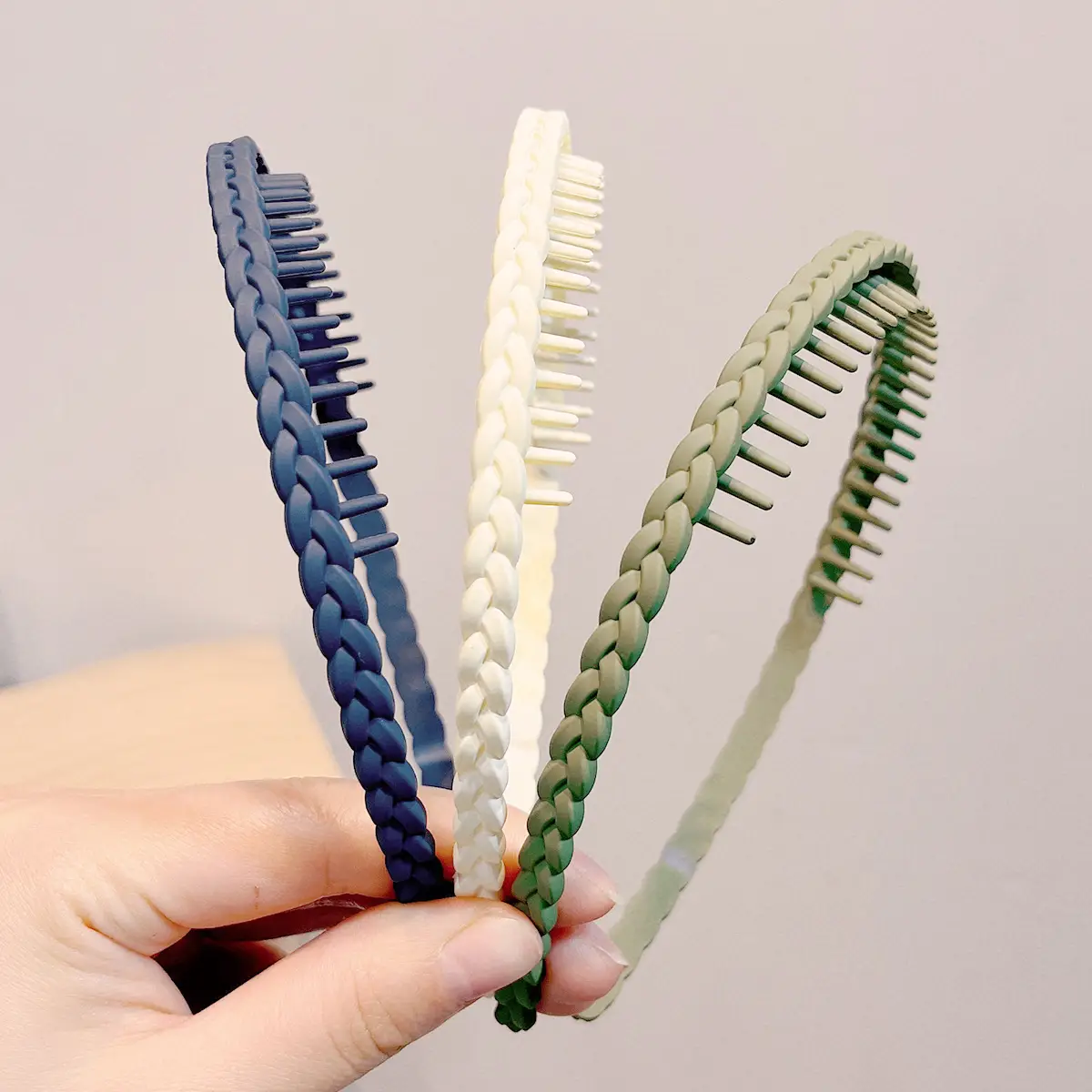 Color Frosted Toothed Hairbands for Women — feature 6