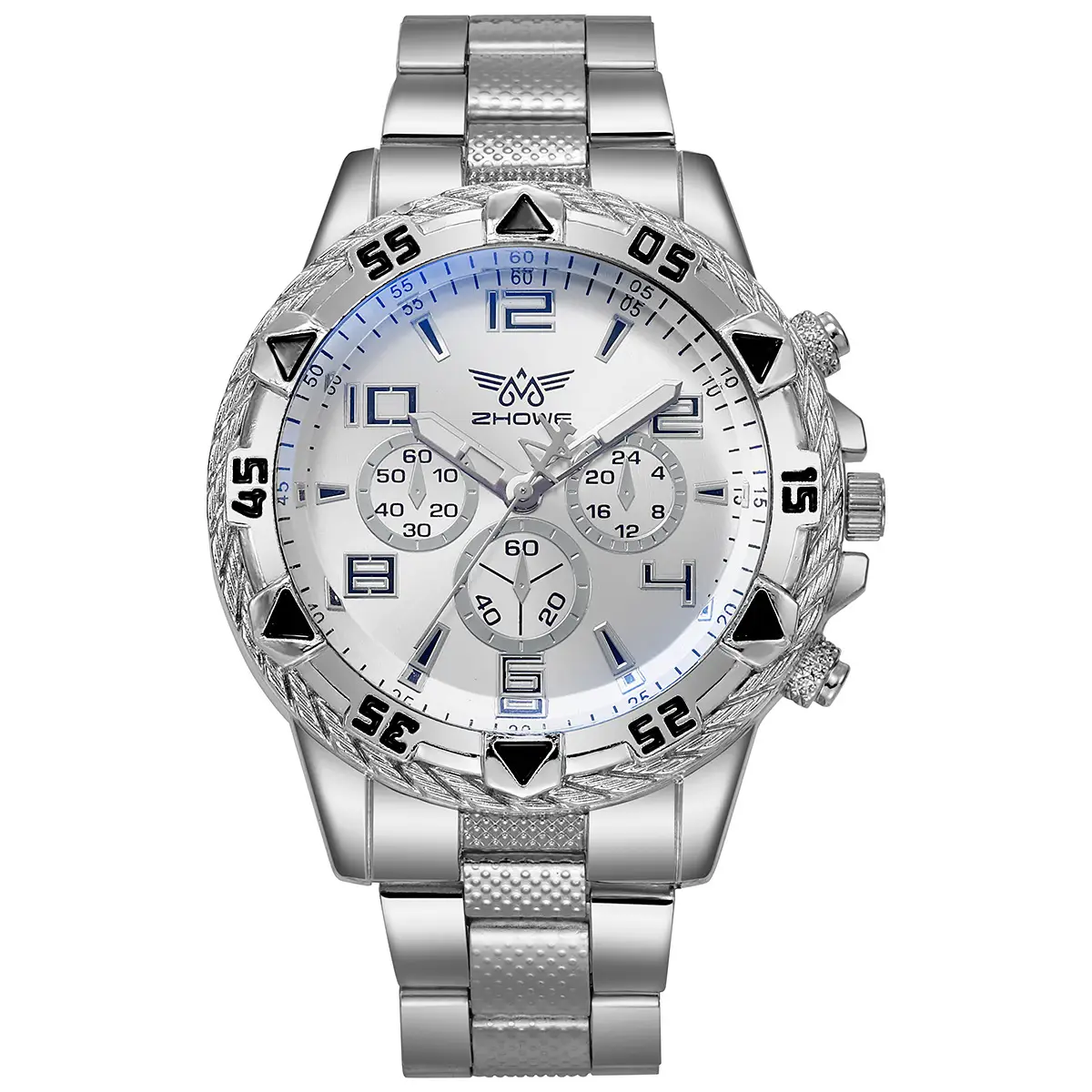 Men's Gold Chronograph Watch with 3-Eye Dial & Quartz Movement - Image 4