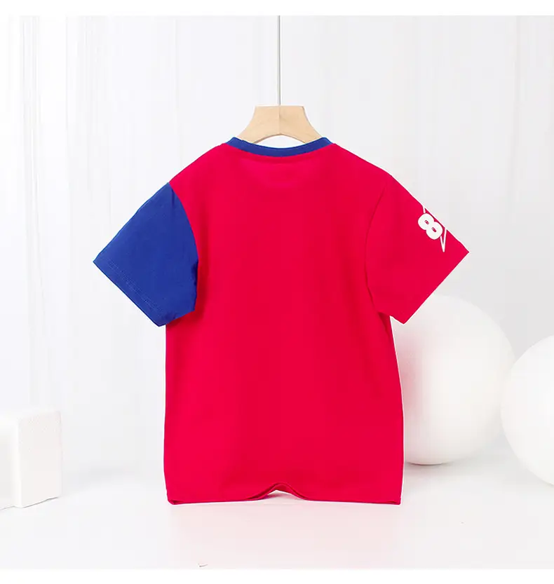Kids Cotton T-Shirt White Green Short Sleeve — feature 56