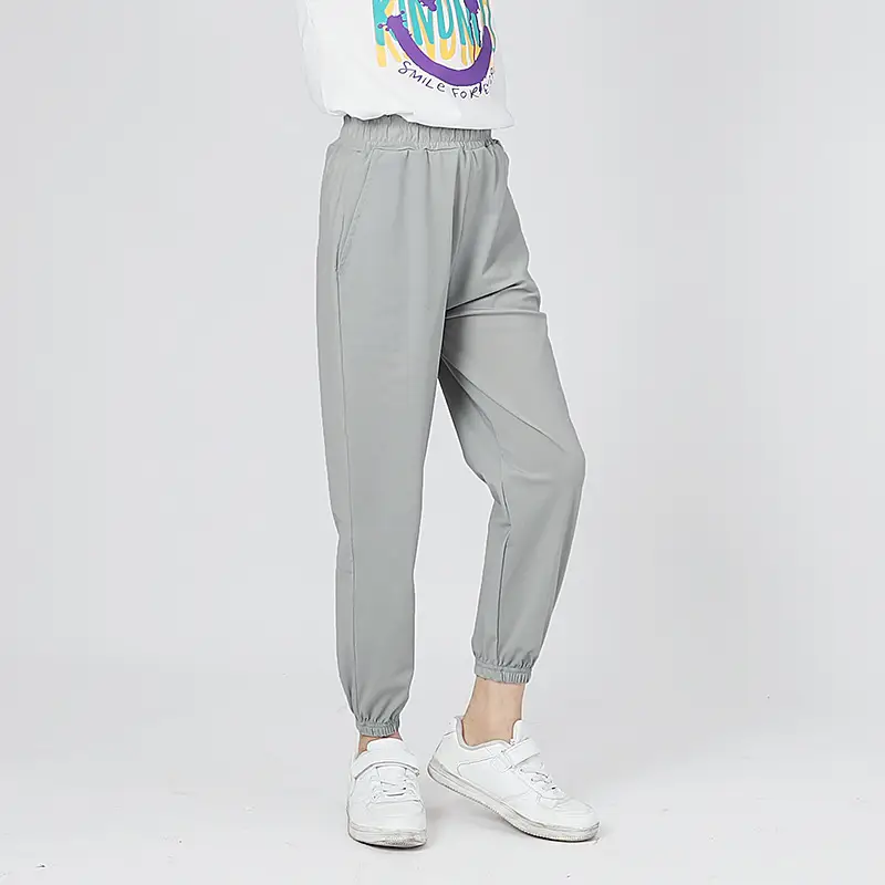 Summer Korean Style Gray Trousers for Girls - Image 8