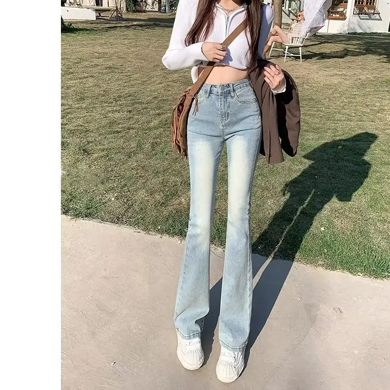 Women's White Slim Fit Jeans Spring Autumn 2023 - Image 2