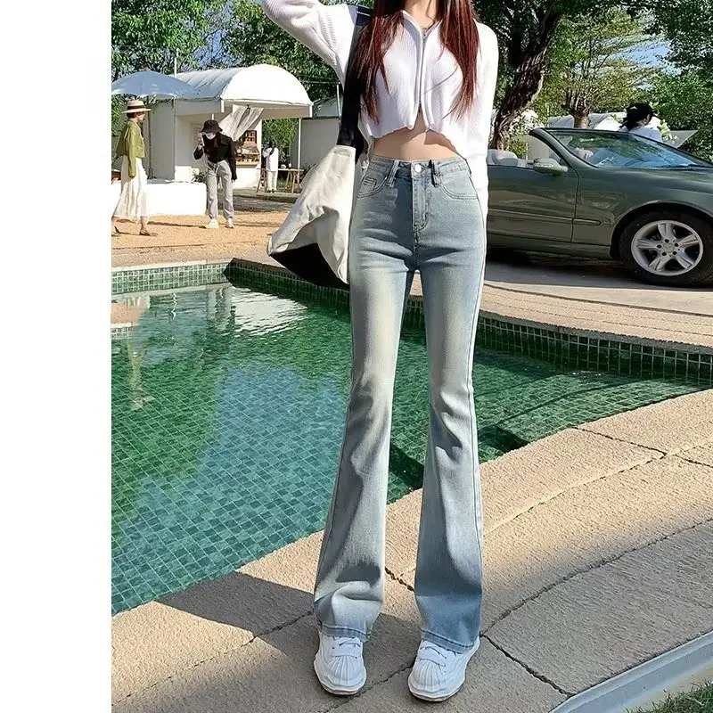 Women's White Slim Fit Jeans Spring Autumn 2023 - Image 4