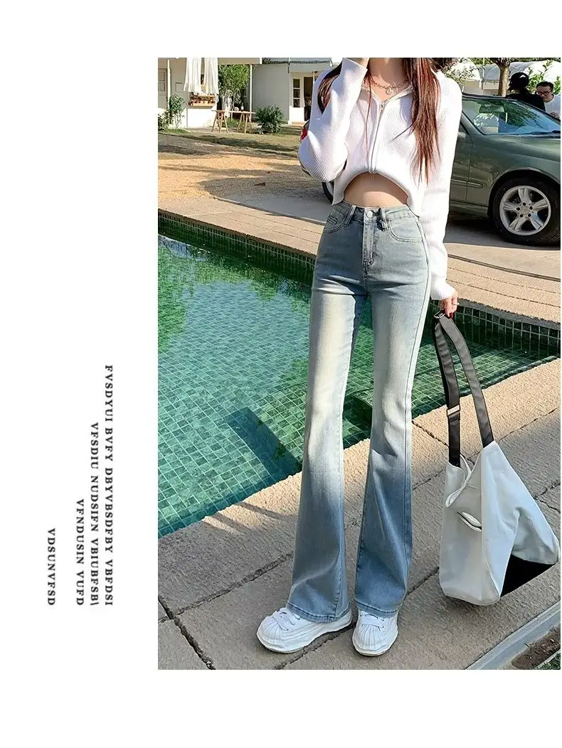 Women's White Slim Fit Jeans Spring Autumn 2023 — feature 10