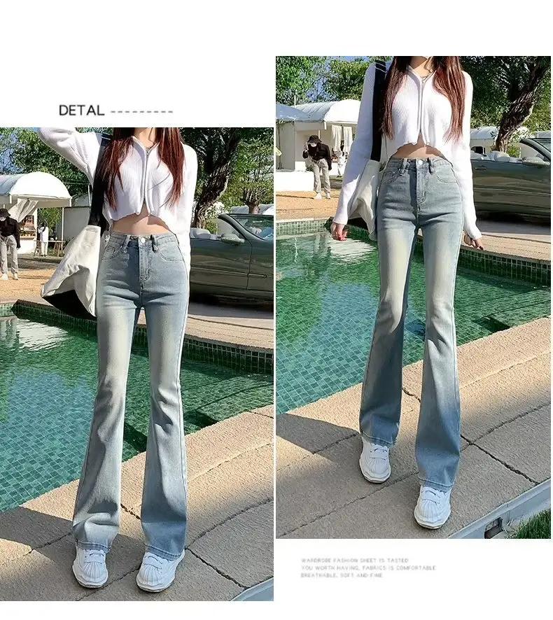 Women's White Slim Fit Jeans Spring Autumn 2023 — feature 3