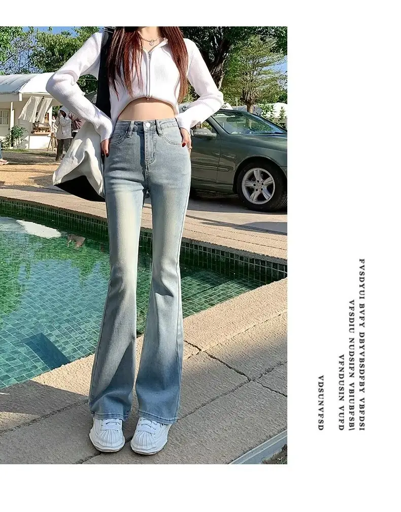 Women's White Slim Fit Jeans Spring Autumn 2023 — feature 9