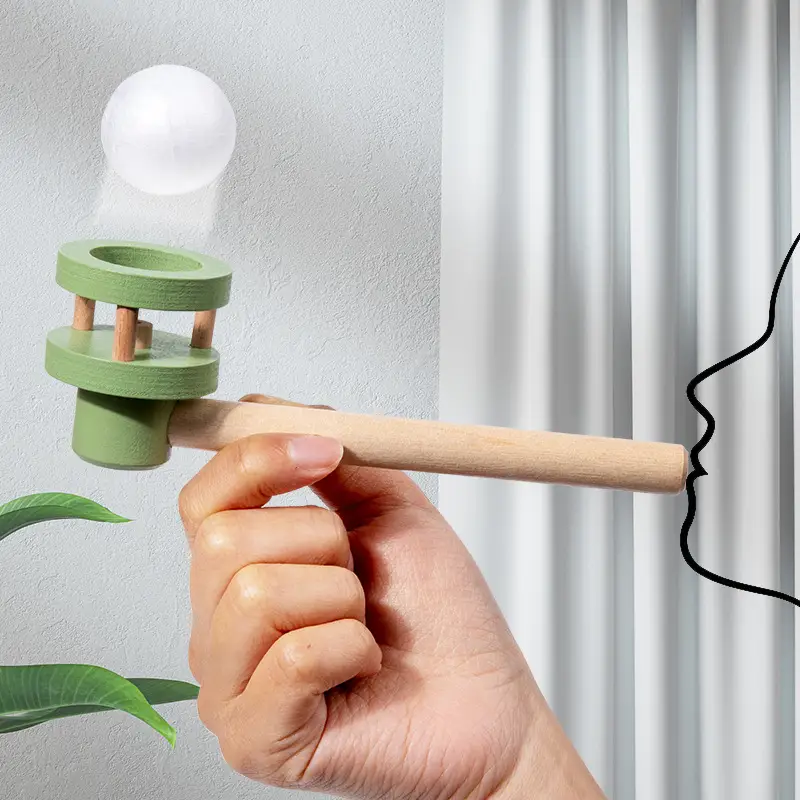 Wooden Blow Ball Magic Toy for Kids 80s Classic - Image 16