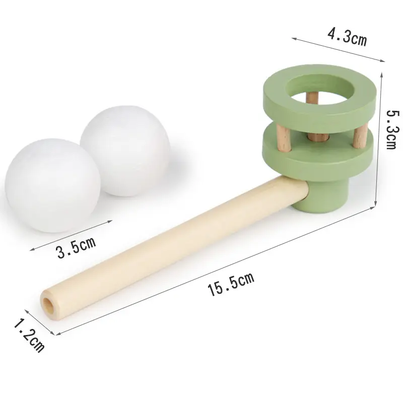 Wooden Blow Ball Magic Toy for Kids 80s Classic — feature 2